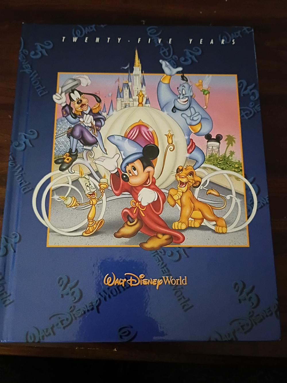 Disney Blue Hardcover 25th Anniversary Book with Classic Characters-like New